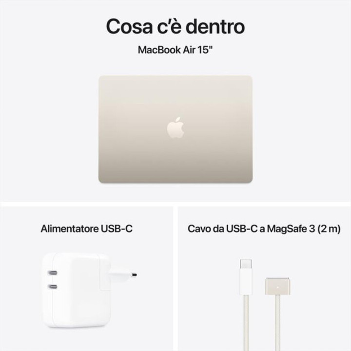 Apple MacBook Air 2025 15" 256GB M4 10C/10G 16GB Galassia MW1J3T/A