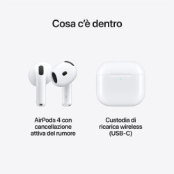 Airpods 4 ANC con cancellazione attiva del rumore Bianco