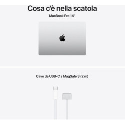 Apple MacBook Pro 2025 14" M5 10C/10G 16GB Ram 1TB Argento MDE54T/A