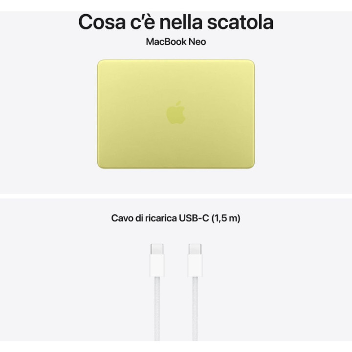 Apple MacBook Neo 2026 13" A18 Pro 8GB Ram 256GB Giallo MHFD4T/A